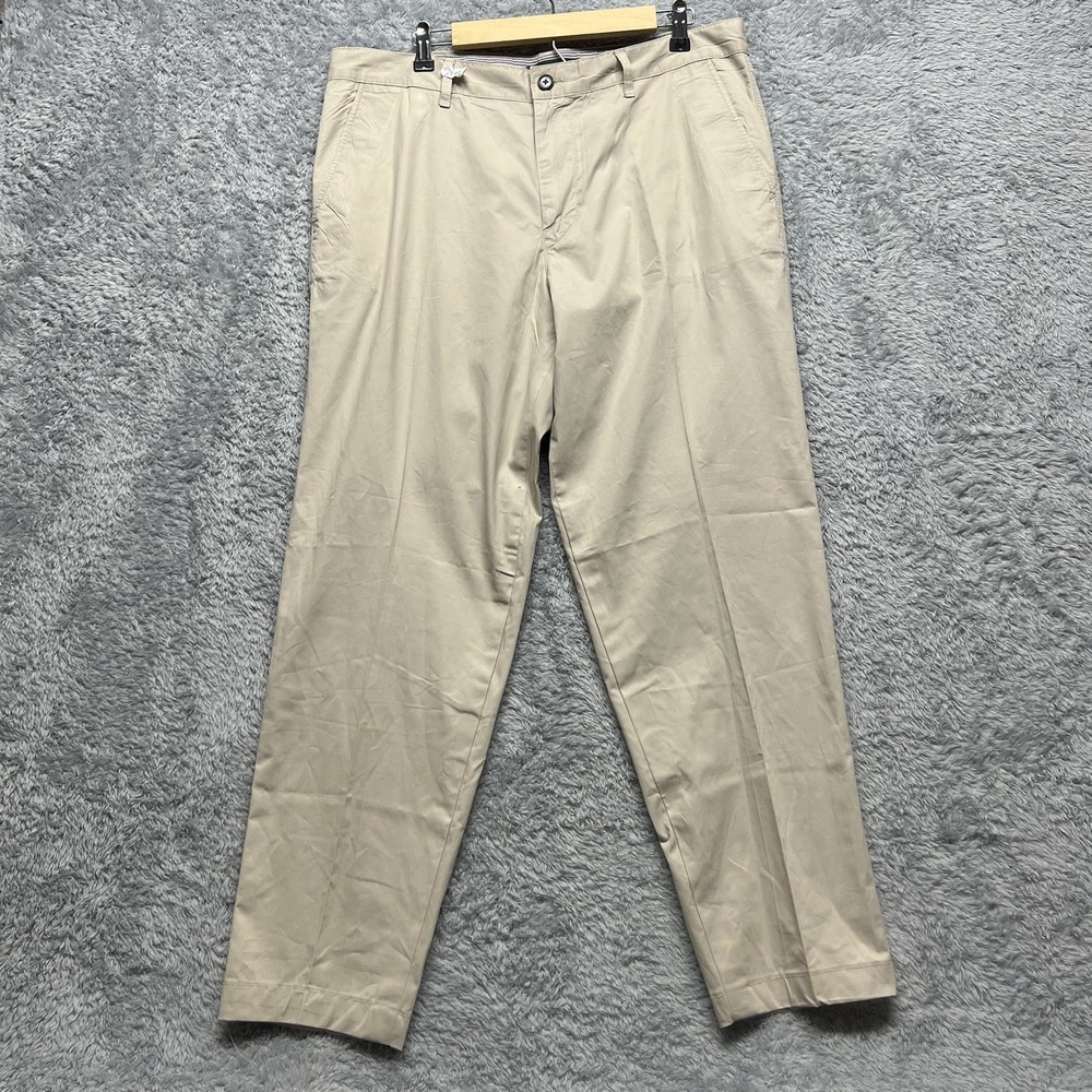 Lacoste Pants Mens 36 36x27 Beige‎ Khaki Chino Straight Casual Preppy Office
